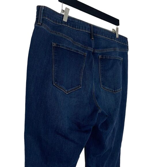 Old Navy Straight Leg Medium Wash Blue Jeans Women's Size 18 Denim Stretch - Picture 4 of 7